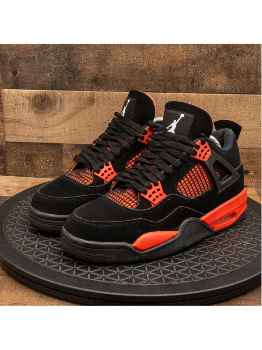 Nike Air Jordan Retro 4 Red Thunder Mens Black/Red Shoes Size 9 CT8527-016
